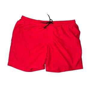 Club Room Mens Red Swim Shorts XXL Elastic Waist Drawstring